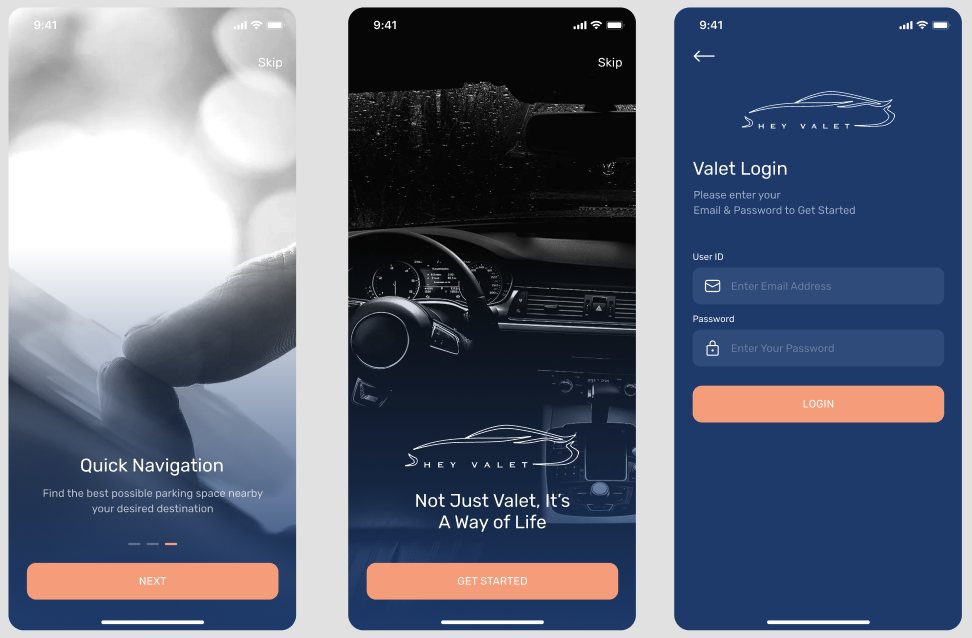 Smart Valet Parking App